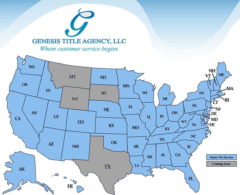 Genesis Title Agency Map